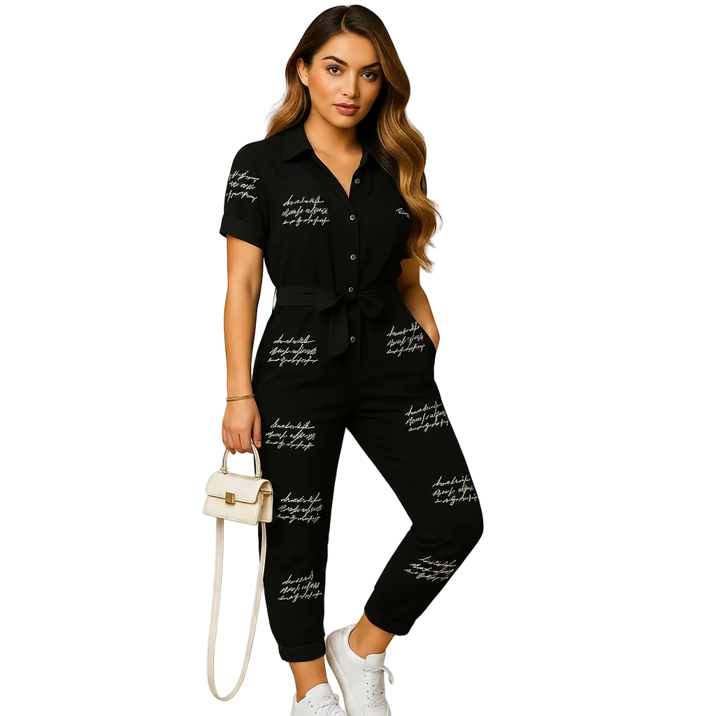 Back view of tailored jumpsuit